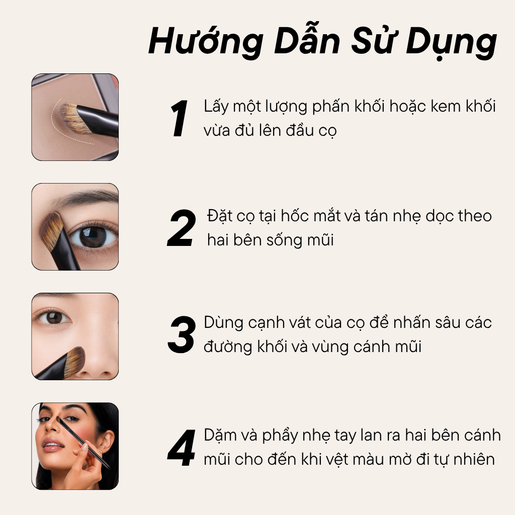  Cọ Tạo Khối Mũi BH Cosmetics Nose Shadow Brush BH555